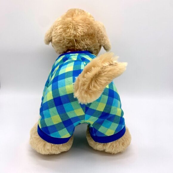 Build-A-Bear Promise Pets Golden Retriever Plush Dog w Buffalo Plaid Sleeper - Picture 7 of 9